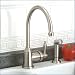 Tools & Hardware : Brushed Nickel Single Handle Kitchen Faucet with Sprayer