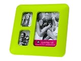 Kitchen & Housewares : Photo frame No-edge,for 3 pictures plastic lime