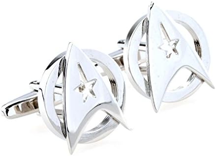 Men's Cuff Wedding Cufflink Brand High Quality Cuff link A Shaped Shield Round Silver Cufflinks