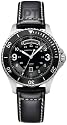 Hamilton Khaki King Scuba Black Leather Day Date Mens Watch H64511733