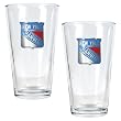 New York Rangers 2pc Pint Ale Glass Set - Primary Logo NHL Hockey