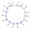 Moonstone anklet, 'Moon Dancer' 0.8" W 10.8" L