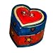 Hearts and Stars Heart Shaped Polish Jewelry Keepsake Ring Box