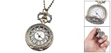 Ladies Bronze Tone Hollow Out Hunter Case Pocket Watch