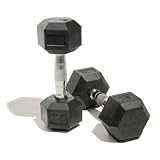 Bodymax Rubber Hex Dumbbells - 2 x 4kg