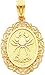14K Gold Cancer Zodiac Oval Charm