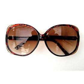 TOPSHOP OVERSIZED TORTOISE SHELL SUNGLASSES WITH GOLDEN EDGE