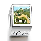 Soufeel China The Great Wall Photo Love Bead Charm Fits Pandora/Chamilia/Troll/Biagi Bracelets