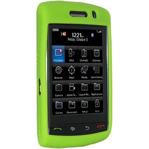 Amzer Silicone Skin Jelly Case for Blackberry 9550 Storm 2 (Green)