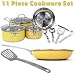 Roy Yamaguchi 11-piece Stainless Steel Cookware Set - Yellow