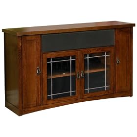 Kathy Ireland Home by Martin Mission Pasadena 60-1/2-Inch Full-Sized Tall Entertainment TV Console; 36-Inch Height