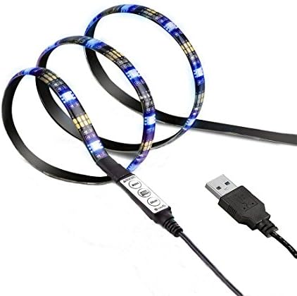 Amsam Bias Lighting for HDTV - USB LED Strip Multi Color RGB LED Neon Accent Lighting System Kit for Flat Screen TV LCD, Desktop PC (Reduce eye fatigue and increase image clarity)