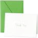 Engraved Apple Green Thank You Notes