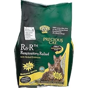 Precious Cat Respiratory Releif Clay Premium all Natual Cat Litter with Herbal Essences Precious Cat Respiratory Releif Clay Premium all Natual Cat Litter with Herbal Essences