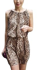 Sexy Leopard Print Halter  Dress