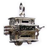 Welded Bliss Sterling 925 Silver Barrel Organ Charm, Opens To Show Monkey WBC1010