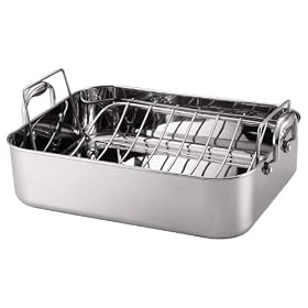 Click here to buy Anolon 16-Inch Rectangular Roaster with Rack by Anolon.