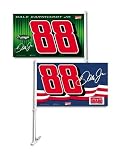 Set of 2 Set of 2 Dale Earnhardt Jr. CAR FLAG w/Wall Brackett Set of 2 - NASCAR