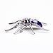 Dazzling Luxurious and Stylish Spider Clip Pin Brooch w/Rhinestone - Purple