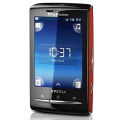 Sony Ericsson Xperia X10 mini Smartphone (6,6 cm (2,6 Zoll) Display, Android, WLAN, GPS, 5 MP Kamera) rot mit schwarzem Wechselcover