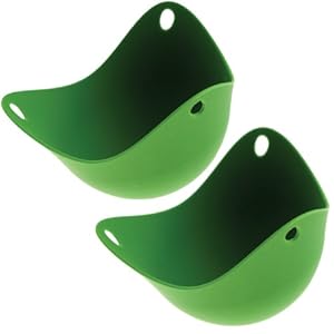 Fusion Brands Poachpod Egg Poacher, Two-Pack, Silicone, Green