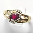 14K Two-Tone Gold Ruby and Diamond Ring