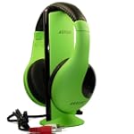 SAVE $24 - AGPtek Green color Wireless FM Stereo RS 864 863.5 864.5MHz Analog RF cordless Surround Sound Stereo Headphones For TV VCD CD PC MP3 MP4 DVD IPod w/Transmitter $15.99
