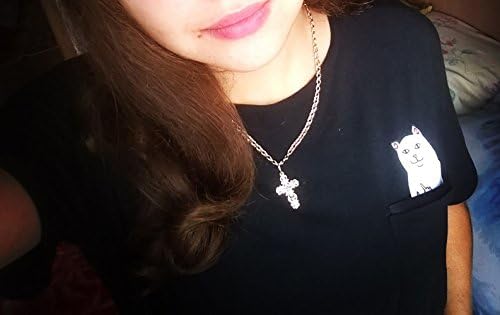 Dalinarrow Women's Fashion Middle Finger Cat Tunic Top Shirt Plus Size