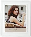 Capri Solid Wood 8-Inch by 10-Inch Callard Photo Frame, White