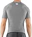 Under Armour Men's HeatGear Sonic Compression Short Sleeve, True Gray Heather/Black, XX-Large