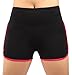 Neonysweets Womens Yoga Shorts Fitness Gym Workout Short Pants Black Red L
