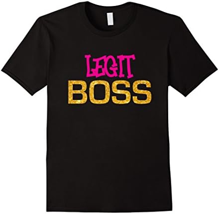 Men's Legit Boss Mens Womens Kids Wrestling T-Shirt Medium Black