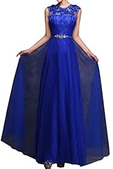 Modest Natural   Waistline Spaghetti Strap Sheer Lace Jeweled Tulle Evening Dress/Prom Dress 