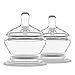 PopYum Stage 1 Slow Flow Anti-Colic Nipples, 2-Pack, 0+ Months 100% Soft Silicone Natural Latch Breast-Like Bottle Replacement Nipple
