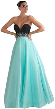 Mollybridal Women's Ball Gown Sweetheart Backless Prom Dress Navy Blue US4