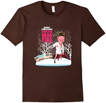 Men's Merry Christmas S-h-i-t-t-e-r Was Full T Shirt XL Brown