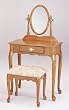 Oak Wood Veneer Vanity Set By Acme Furniture