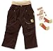 Sterntaler 76944 - Hose aus Babycord mit Stickmotiv "S" und Label "bear", gef&uuml;ttert mit Sweatware, Farbe: tabak (Farb-Nr. 48)