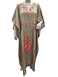 Lounger Wear Silk Caftan Crewel Long Kaftans