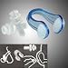 Rubber Pad Nose Clip Clear Blue + Ear Plug + Storage Case