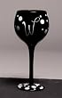 Winogram - Monogram Black Polka Dot Wine Glass - W Winogram - Monogram Black Polka Dot Wine Glass - W