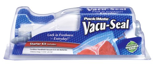 Packmate 95000 Vacu-Seal Starter Kit with Handheld Vacuum Sealer and Bags