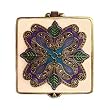 Pink Elegant Square Bejeweled Compact Mirror