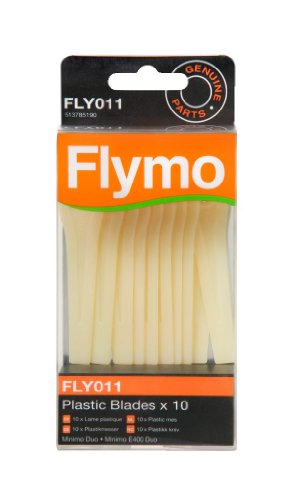 Genuine Flymo Plastic Lawnmower Blades x 10 to suit Minimo Duo/E400 Duo FLY011