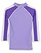 SunBusters Girls L/S Rash Guard(UPF 50+), Grape/BlackBerry, 8/10 yrs