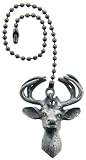 Lazart&Acirc;&reg; Deer Pewter Pull Chain for Ceiling Fans, Lamps & Lighting