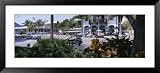 Golf Carts and Cars Parked on a Street, Boca Grande, Gasparilla Island, Florida, USA Framed Art Poster Print by Panoramic Images, 51x23