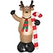 7ft Airblown Inflatable Christmas Reindeer w/ Candy Cane
