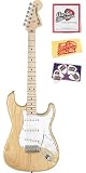 Fender American Vintage \'70s Stratocaster Reissue Bundle with Strings, Pick Card, and Polishing Cloth - Maple Fretboard, Natural