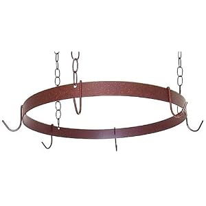 Grace Round Pot Rack with 6 Hooks and Chain